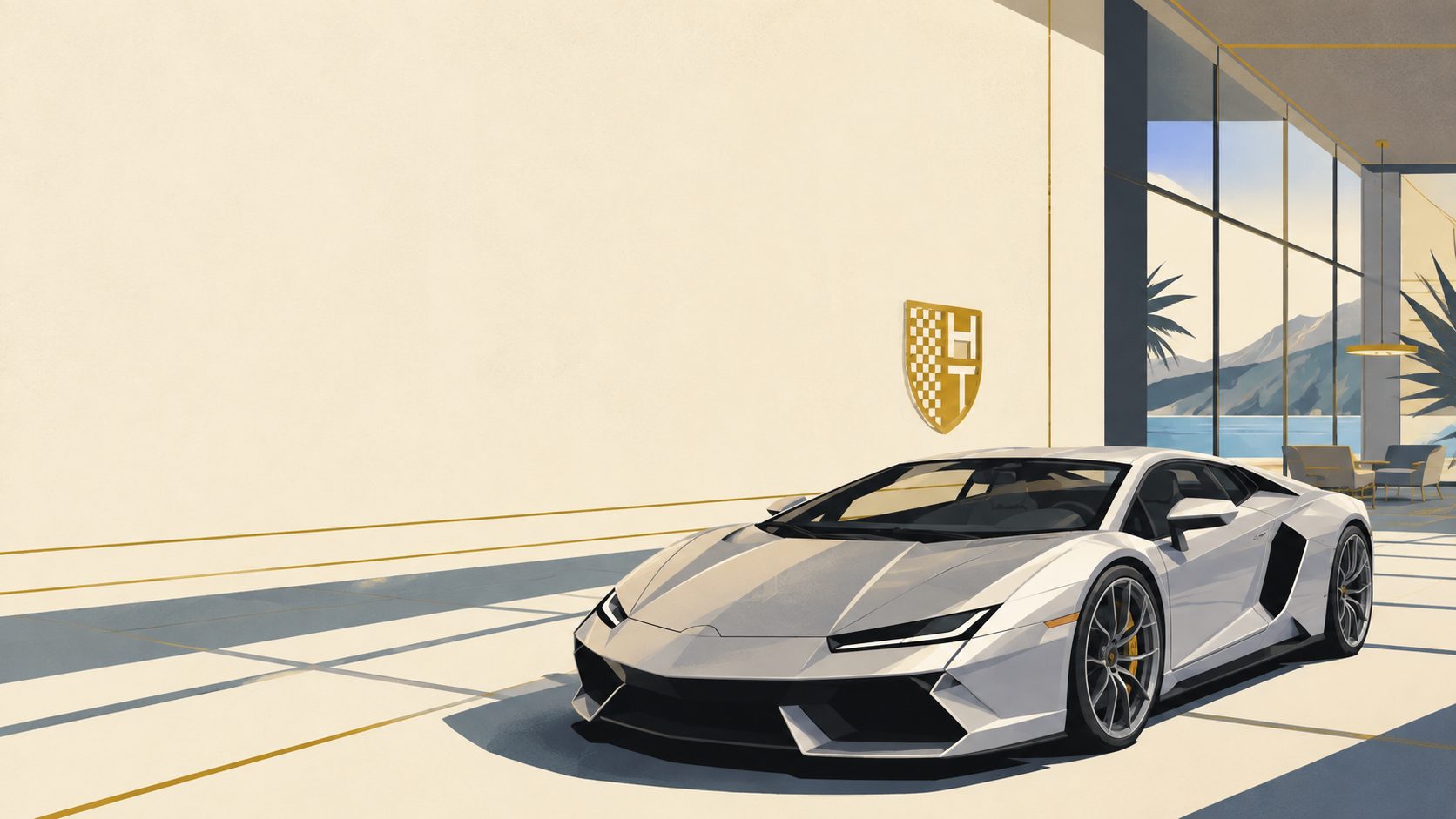 A HERITAG supercar in a Club House hall