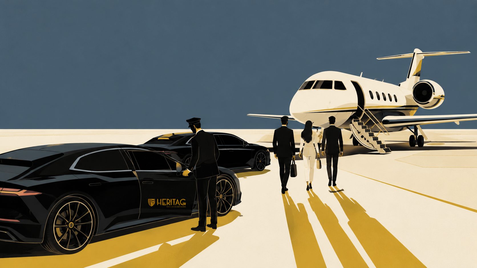 A HERITAG Attitude private jet transfer