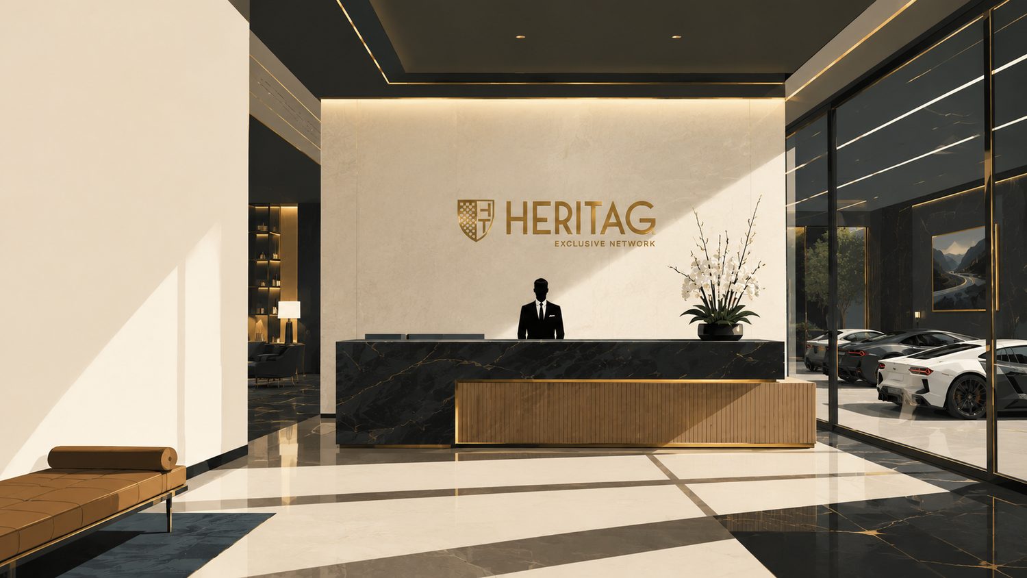 Reception and entrance of a HERITAG Club House